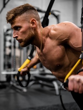 male working out