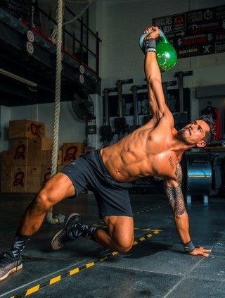 male working out
