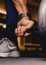 male working out